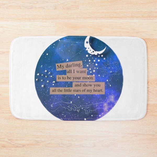 Item preview, All I want is to be your moon, crescent moon and galaxy art designed and sold by Dollfacedesign.