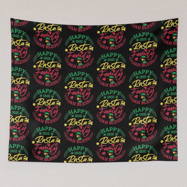 Item preview, Happy Rasta Family Jah Bless designed and sold by RastaMerch.