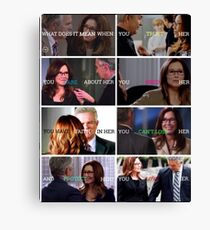 Raydor/Flynn Block Poem Canvas Print