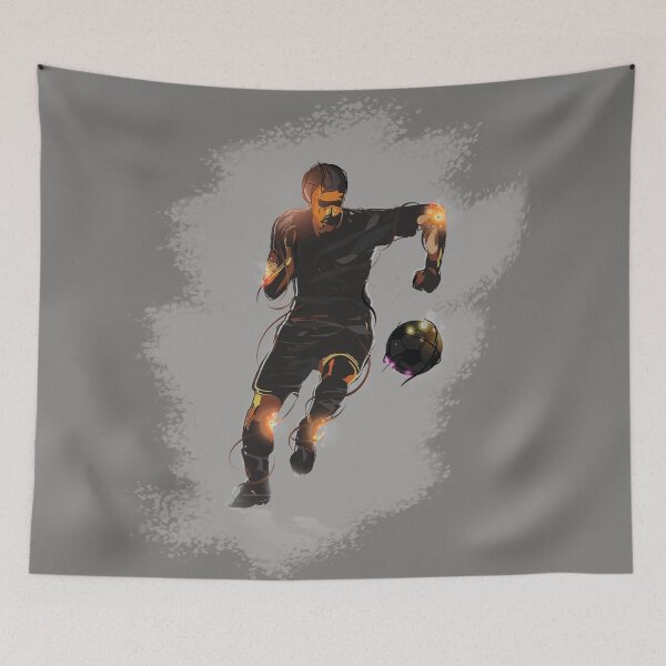 Item preview, Footballer running with the ball designed and sold by wazoosi.