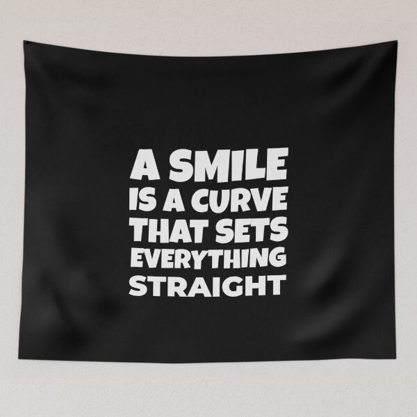 Item preview, Positive Quote - A Smile Is A Curve That Sets Everything Straight designed and sold by greenchimp.