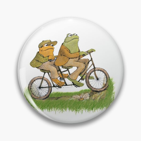 Item preview, frog and toad on the bike designed and sold by FlareCraftStudio.
