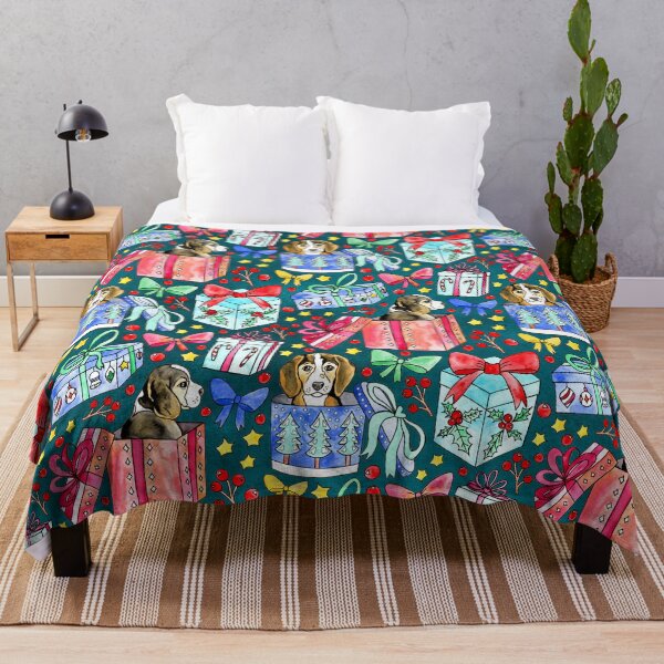 Item preview, Beagles, Boxes & Bows on Teal designed and sold by Tangerine-Tane.