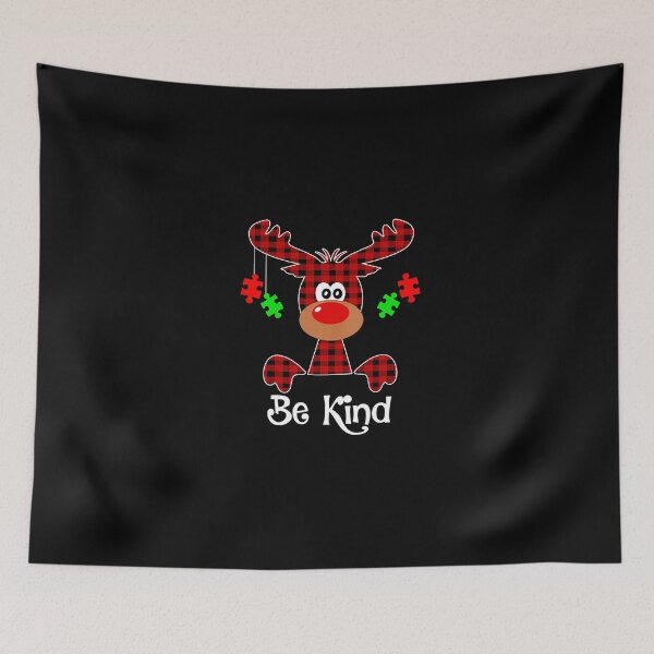 Item preview, Be Kind Autism Awareness Christmas Reindeer Hippie designed and sold by cadmanBoythorpe.