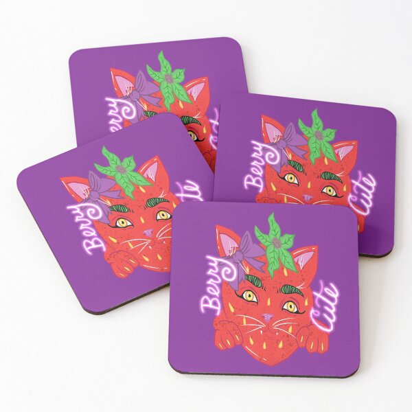 Item preview, Berry Cute Strawberry Cat designed and sold by rockerkittie56.