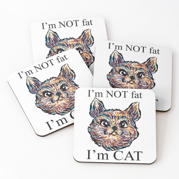 Item preview, Cat iam cat not fat  designed and sold by GetasJodans.