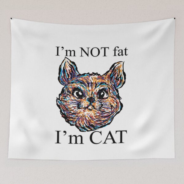 Item preview, Cat iam cat not fat  designed and sold by GetasJodans.