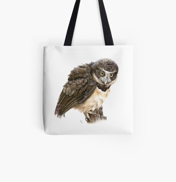 Spectacled Owl All Over Print Tote Bag