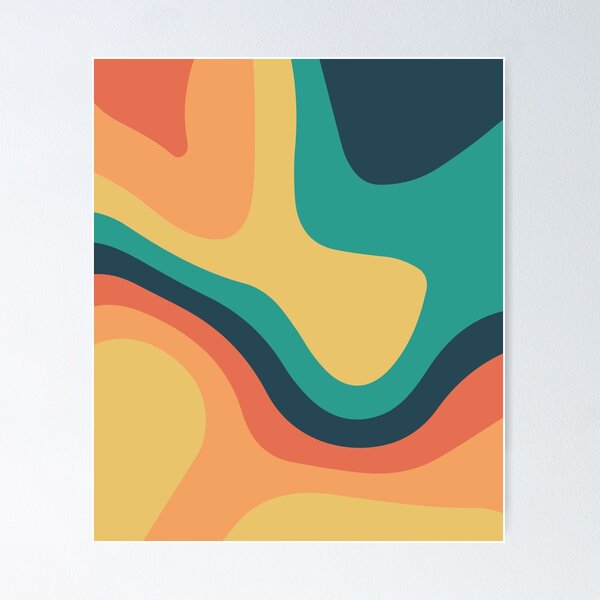 Item preview, Retro Color Abstract, Minimalist Art, Simple Pattern, Wave Abstract designed and sold by bluesky26.