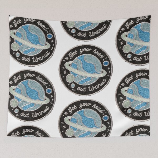 Item preview, Get Your Head Out Uranus Sticker designed and sold by designolo.