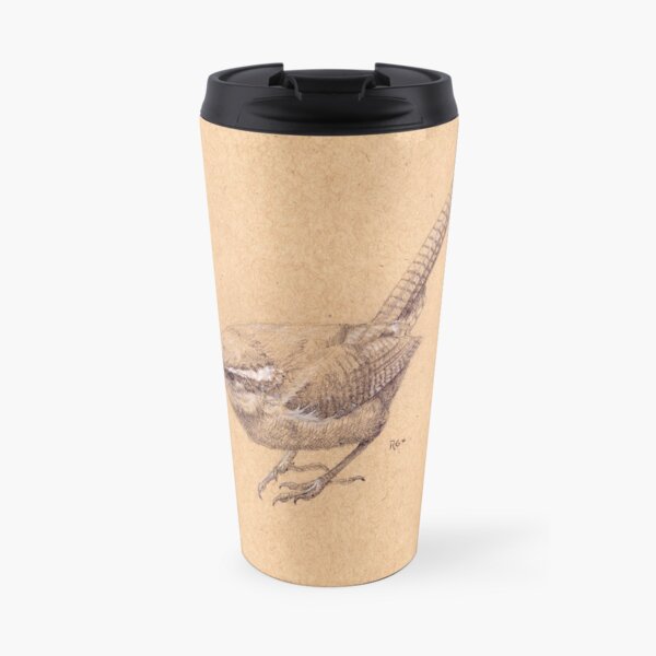 Carolina Wren Sketch Travel Mug