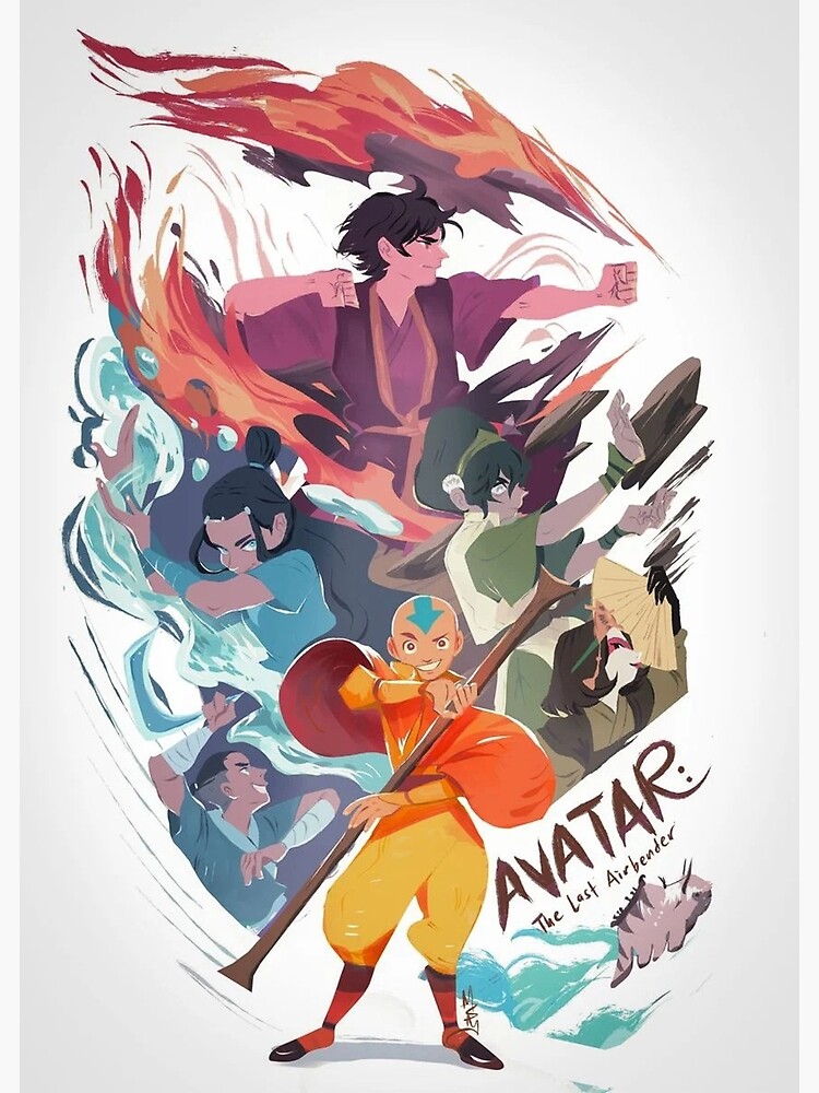 Lámina Artística Avatar The Last Airbender Aang Art Cartel De Aang