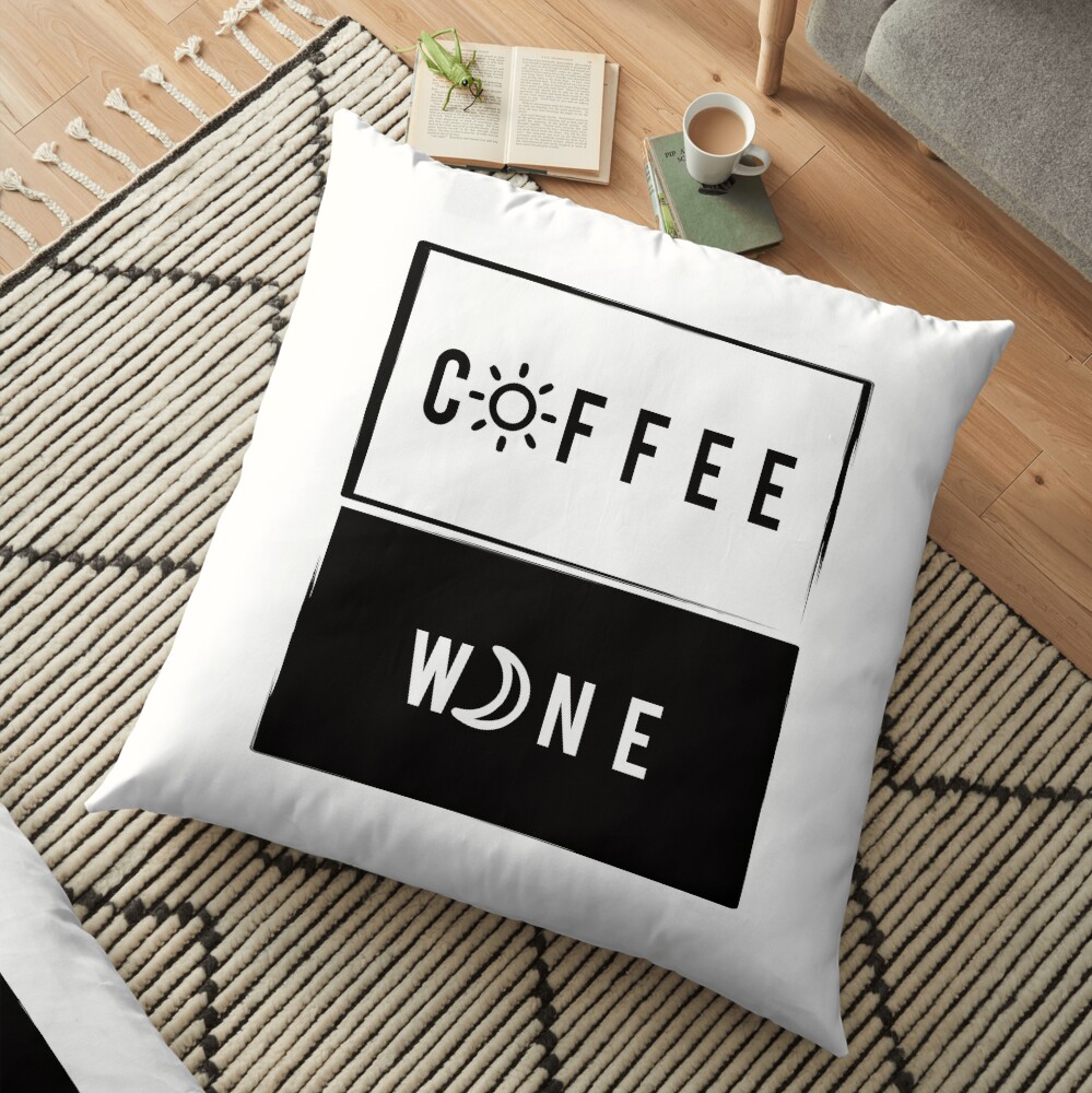 Wine & Coffee Floor Pillow