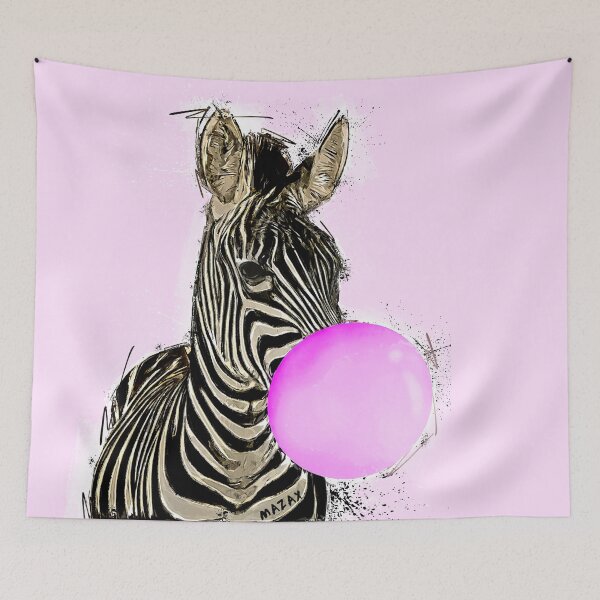 Item preview, Zebra Blowing Bubble Gum Art designed and sold by MAZAX.