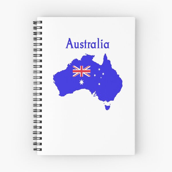Item preview, Australia Map and Flag designed and sold by FunnyOfferings.