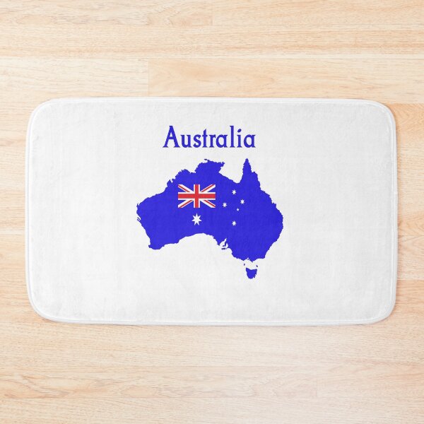 Item preview, Australia Map and Flag designed and sold by FunnyOfferings.