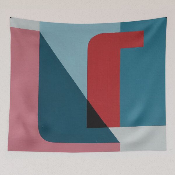 Item preview, Geometric Letter series - Berry Mint 'U' designed and sold by letterallsorts.