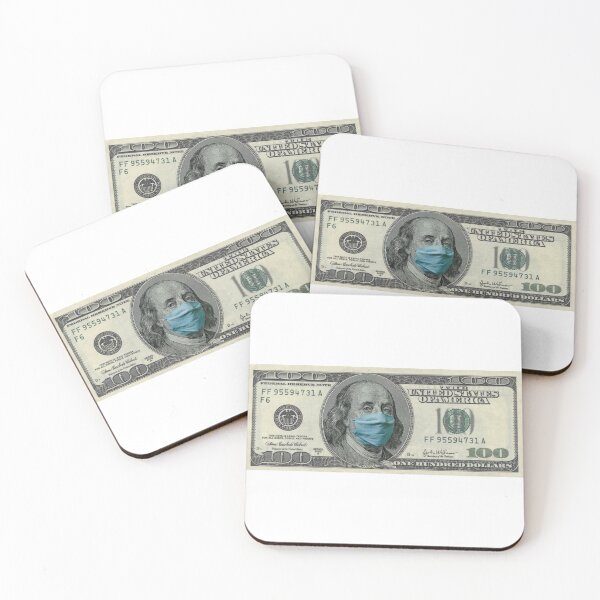Item preview, 100 Dollar Bill Benjamin Franklin with Mask designed and sold by Swirlstache.