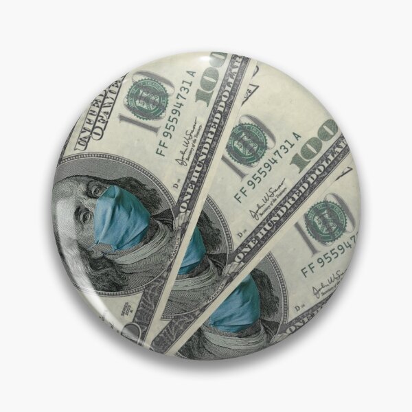 Item preview, 100 Dollar Bill Fan | Benjamin Franklin with Mask designed and sold by Swirlstache.