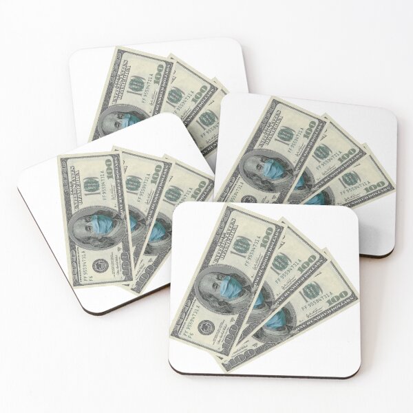 Item preview, 100 Dollar Bill Fan | Benjamin Franklin with Mask designed and sold by Swirlstache.