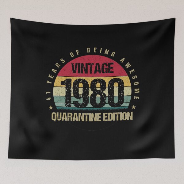Aperçu de l'œuvre Cadeau d'anniversaire Vintage 41th Limited Edition 1980 Quarantine Edition créée et vendue par Alexandra Schowalter.