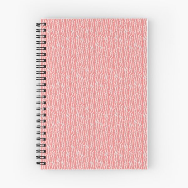 Artikelvorschau, Fischgrätenmuster handgezeichnet - Coral Pink entworfen und verkauft von NolkDesign.