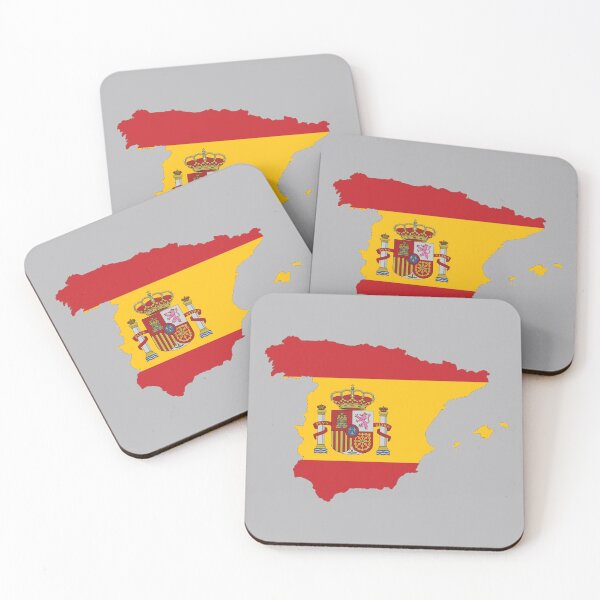 Artikelvorschau, Flaggenkarte von Spanien, Umriss der spanischen Landeskarte mit Nationalflagge darin entworfen und verkauft von mashmosh.