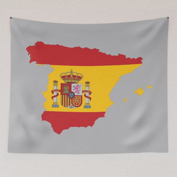 Item preview, Flag Map of Spain, Spanish Country Map Outline with National Flag Inside designed and sold by mashmosh.