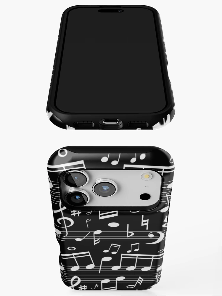 Thumbnail 3 of 4, iPhone Case, Musical Notes Pattern designed and sold by cursotti.