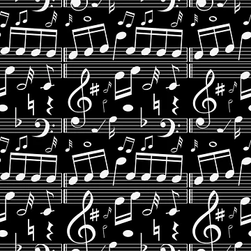 Artwork thumbnail, Musical Notes Pattern by cursotti