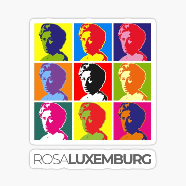 Rosa Luxemburg pop-art portrait poster Sticker
