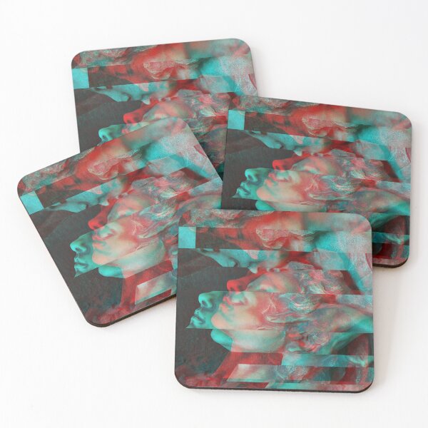 Item preview, Statue Kissing Forehead | Glitch Red & Blue designed and sold by ukoko.