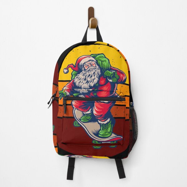 Item preview, new design Christmas Skateboarding Santa With vintage sunset, its perfect gift for christmas day designed and sold by Rokay Arts.