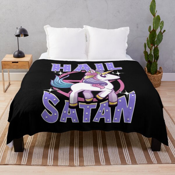 Item preview, Cute & Funny Hail Satan Unicorn Satanic Metal Pun designed and sold by perfectpresents.