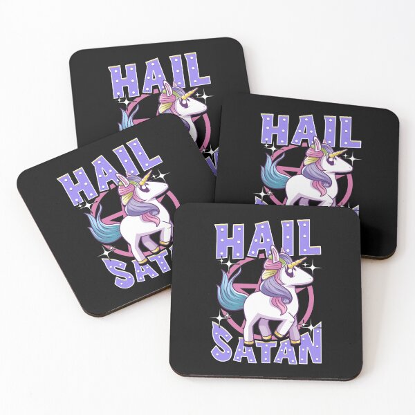 Item preview, Cute & Funny Hail Satan Unicorn Satanic Metal Pun designed and sold by perfectpresents.