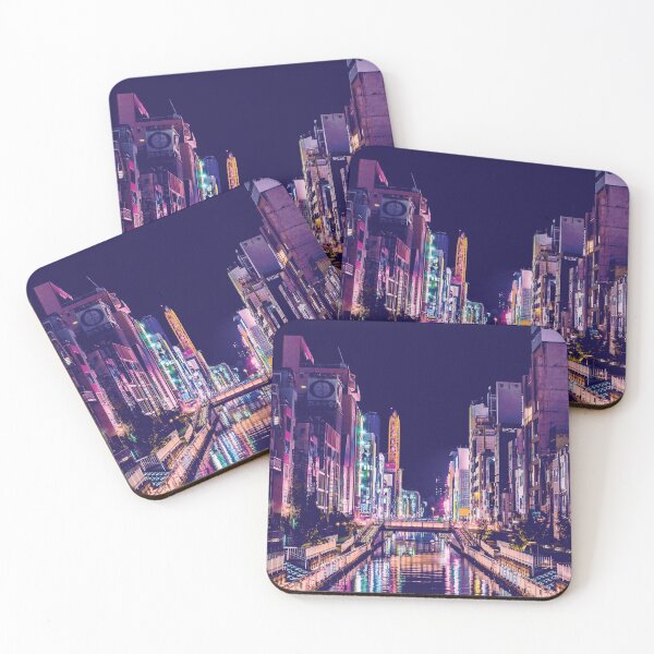 Item preview, Neon City Cyberpunk Nightscape Paisaje urbano designed and sold by DCapparels.