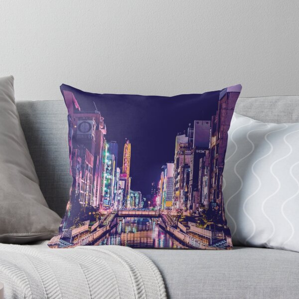Item preview, Neon City Cyberpunk Nightscape Paisaje urbano designed and sold by DCapparels.