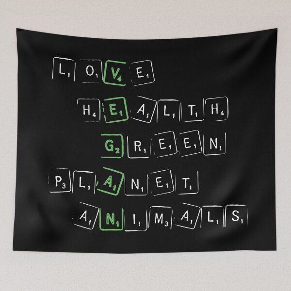 Item preview, Vegan - Love, Health, Green Planet, Animals designed and sold by SeaAndLight.