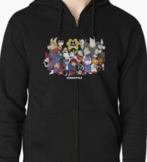 Undertale - All characters Zipped Hoodie