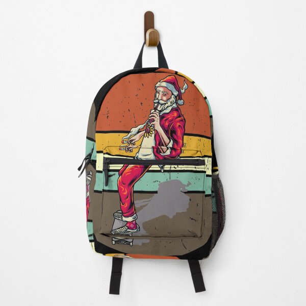 Item preview, modern design Christmas Skateboarding Santa With vintage sunset, its perfect gift for christmas day designed and sold by Rokay Arts.