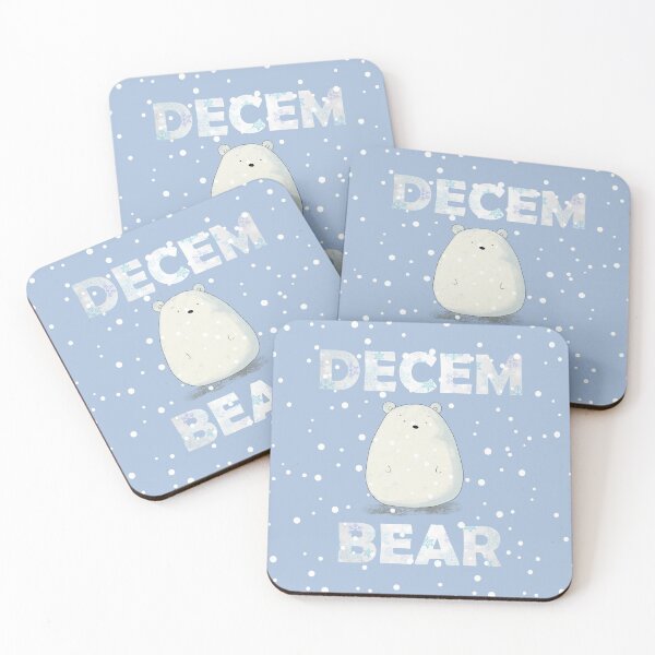Item preview, Funny Christmas Polar Bear Snow Flakes - Blue Palette designed and sold by RosalieReeves.