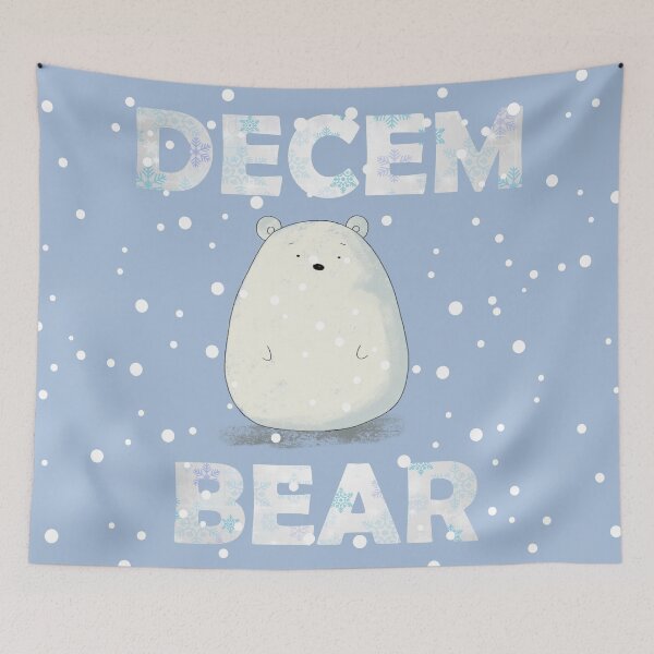 Item preview, Funny Christmas Polar Bear Snow Flakes - Blue Palette designed and sold by RosalieReeves.