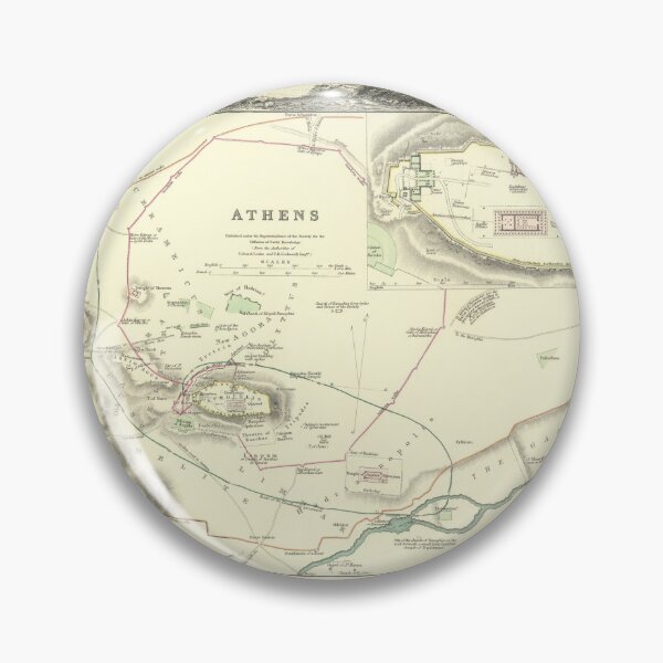 Item preview, Vintage Tourist Map of Athens (circa 1850) designed and sold by Vintage-TM.