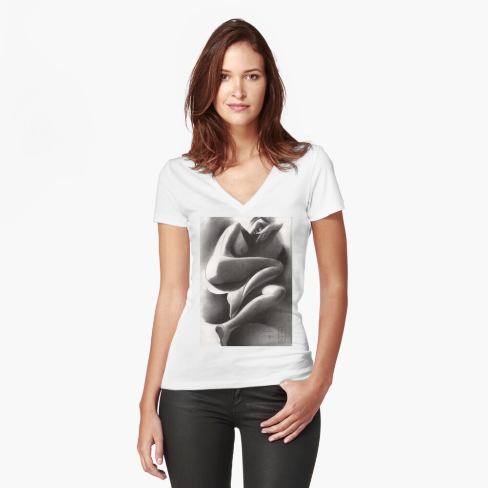 Item preview, Fitted V-Neck T-Shirt designed and sold by CorneAkkers.