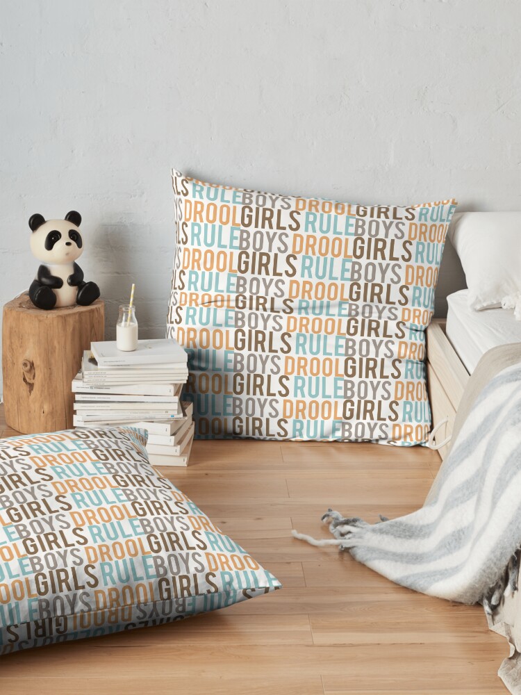 Alternate view of Girls Rule & Boys Drool Floor Pillow