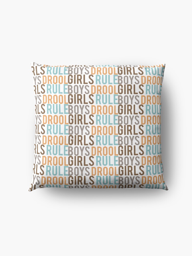 Alternate view of Girls Rule & Boys Drool Floor Pillow