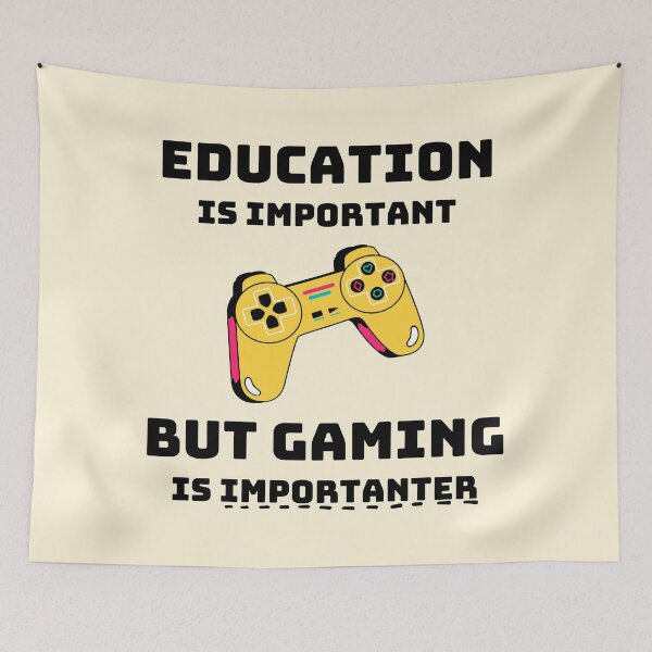 Aperçu de l'œuvre L'éducation est importante, mais le jeu est plus important créée et vendue par HeyFellowKids.