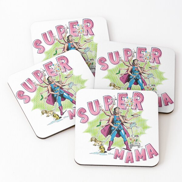 Item preview, Super Mama, Retro vintage hand draw superhero Kali goddess for wife, mom designed and sold by shockin.
