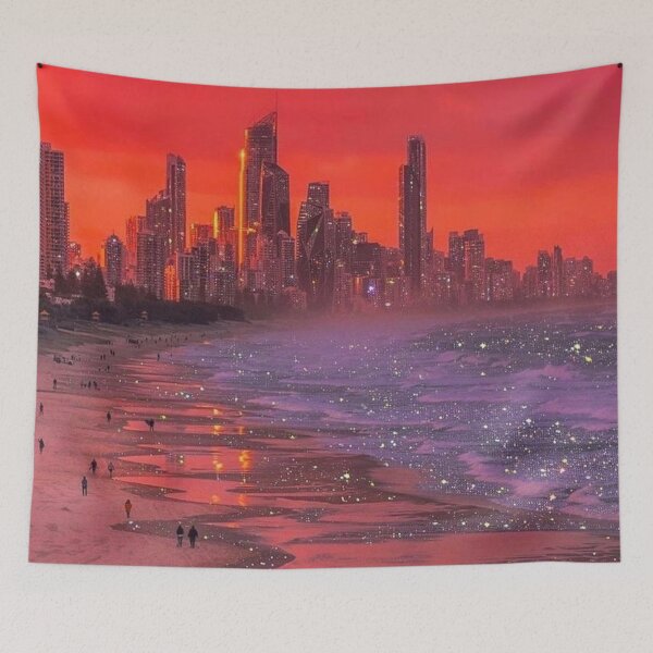 Item preview, Glitter City By The Glitter Ocean Waves designed and sold by MadeByMishkaN.