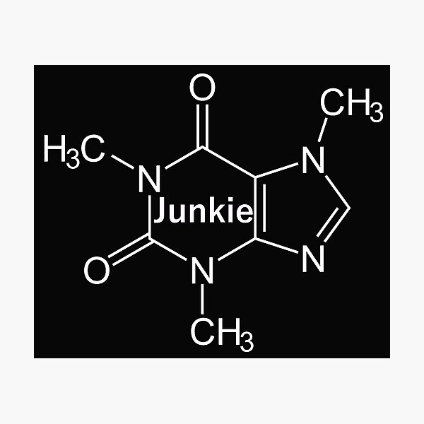 Item preview, Coffee junkie gift idea with the structural formula caffeine designed and sold by neorevoxos.